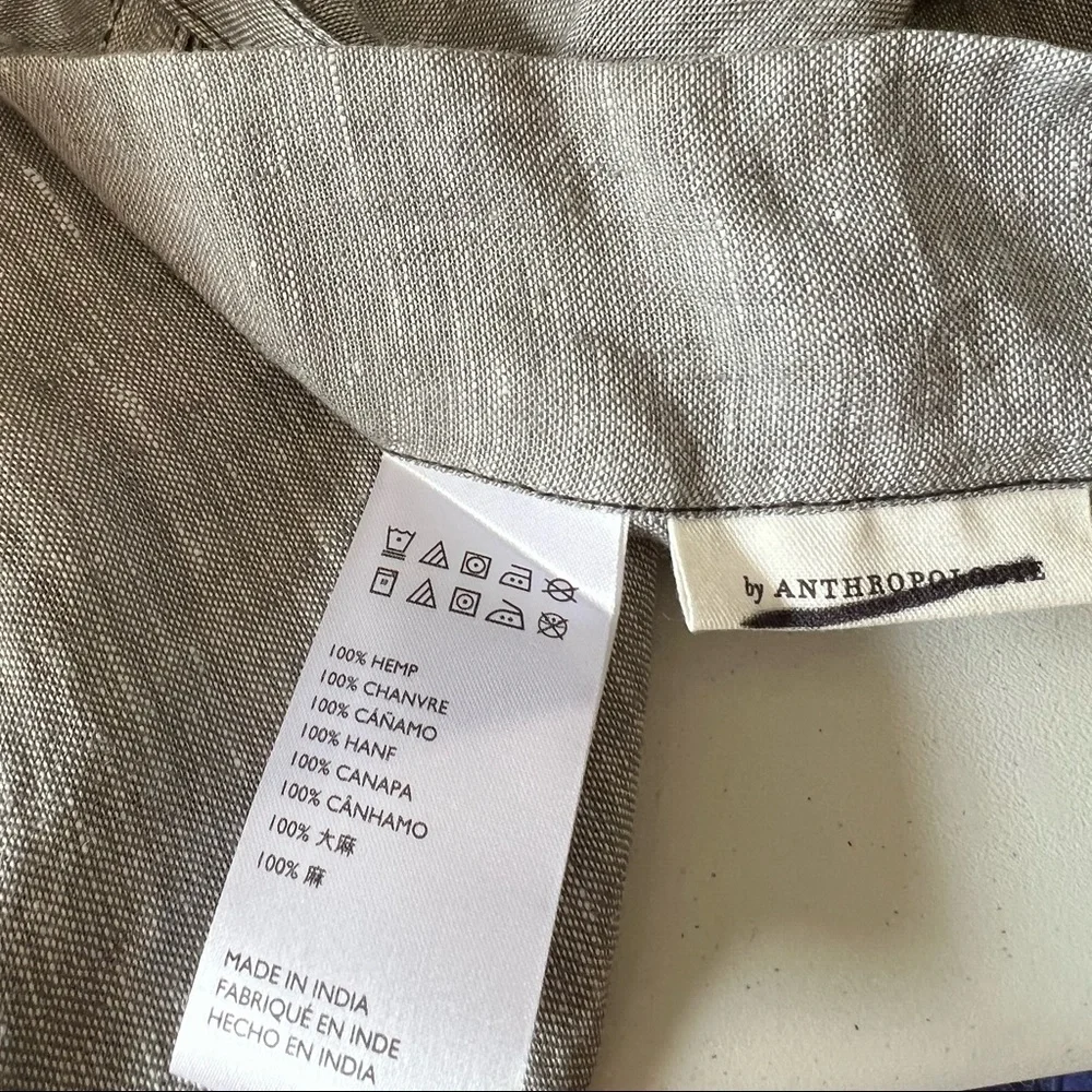 Anthropologie Harmony Hemp Duvet Cover Size King